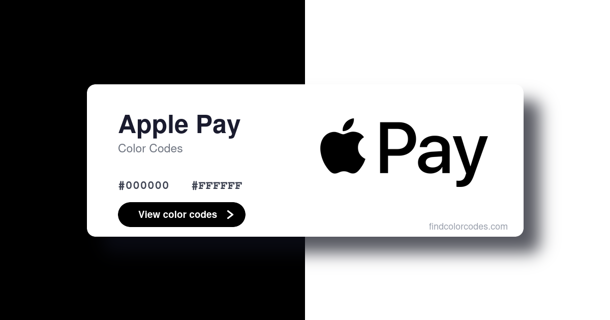 Apple Pay Color Codes: Hex, RGB, HSL, CMYK and Pantone