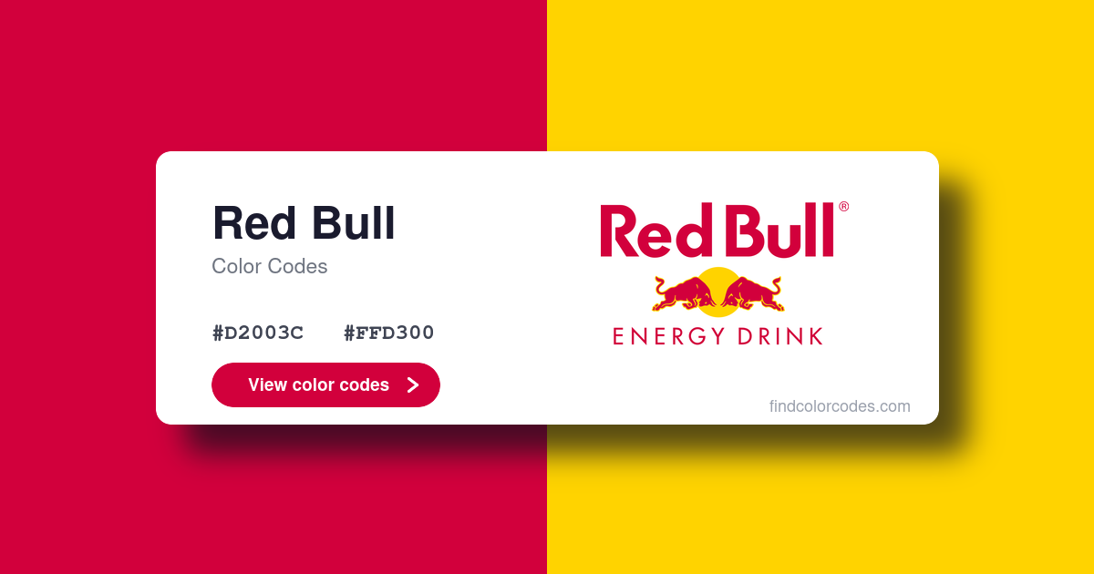 Red Bull Color Codes: Hex, RGB, HSL, CMYK and Pantone