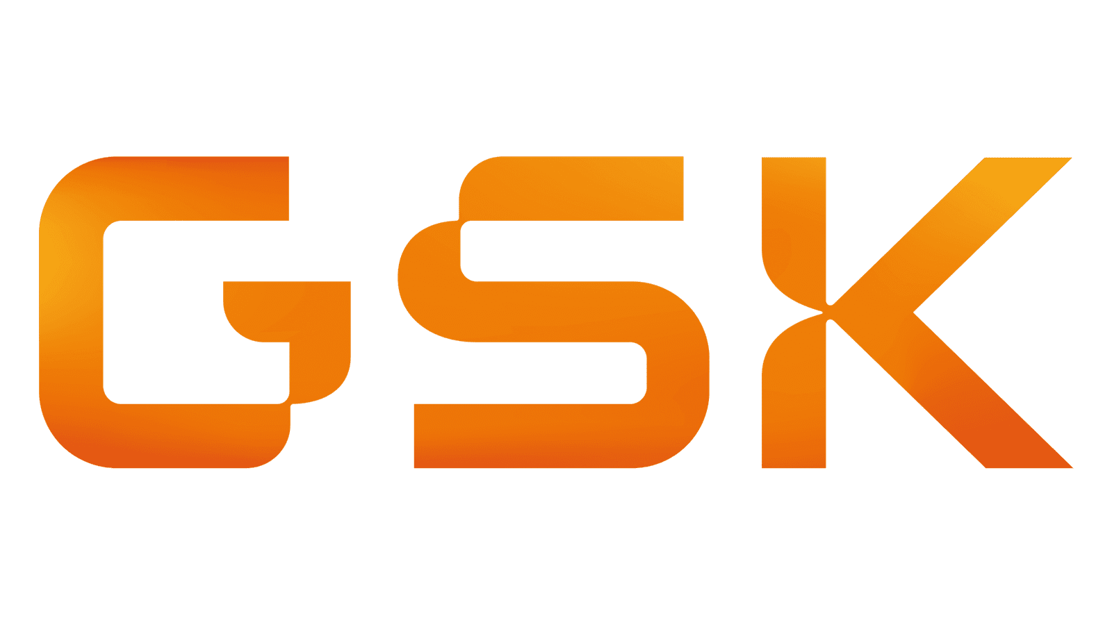 GSK logo beside its brand color palette: orange #F36633, purple #40003C